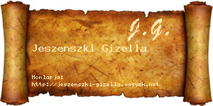 Jeszenszki Gizella névjegykártya