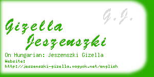 gizella jeszenszki business card